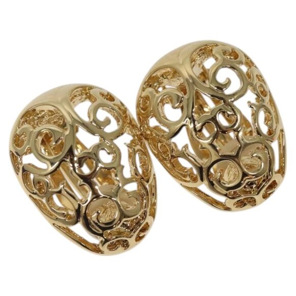SAINT LAURENT Earring Earring Metal Gold Auth am8436 - Picture 1 of 7